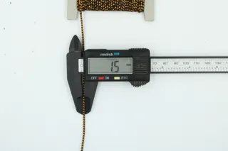 Black and Gold Metallic Braided Cord sample, design MT-437A5F56, view 4