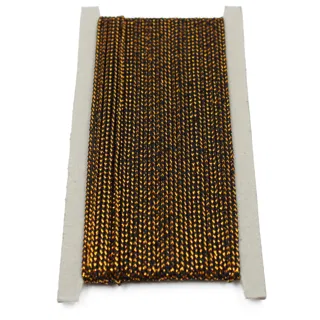 Black and Gold Metallic Braided Cord sample, design MT-437A5F56, view 5