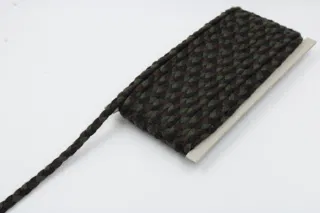 Black, Olive Green and Dark Brown Choti Braid sample, design MT-5DCDBA16, view 3