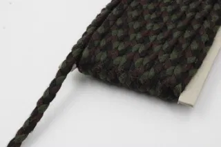 Black, Olive Green and Dark Brown Choti Braid sample, design MT-5DCDBA16, view 4