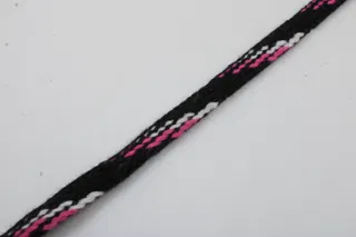 Black, Pink and White Flat Drawstring Cord sample, design MT-59208122, view 5