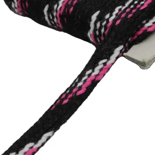 Black, Pink and White Flat Drawstring Cord sample, design MT-59208122, view 9