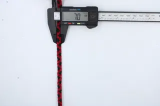Black and Deep Red Checked Choti Braid sample, design MT-F6B831C4, view 5