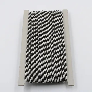 Black and White Braided Cord, Broad Spiral Bands sample, design MT-DE79BB87, view 3
