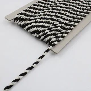 Black and White Braided Cord, Broad Spiral Bands sample, design MT-DE79BB87, view 5