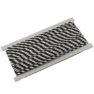 Black and White Braided Cord, Broad Spiral Bands sample, design MT-DE79BB87, view 6