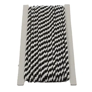Black and White Braided Cord, Broad Spiral Bands sample, design MT-DE79BB87, view 7