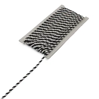 Black and White Braided Cord, Broad Spiral Bands sample, design MT-DE79BB87, view 8