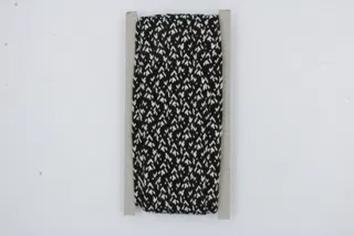 Black Flat Drawstring Cord with White Flecks sample, design MT-27FE29F4, view 2