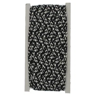 Black Flat Drawstring Cord with White Flecks sample, design MT-27FE29F4, view 7