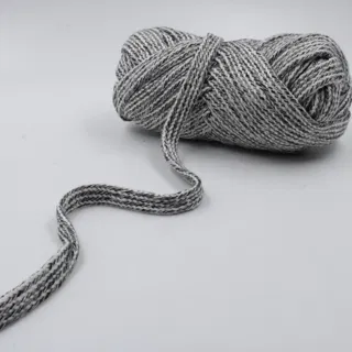 Black and White Marl Braided Drawstring Cord sample, design MT-77C1FC84, view 4