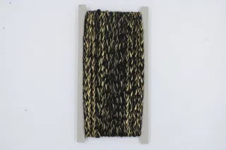 Black and Gold-Tone Metallic Choti Braid sample, design MT-5F7895EE, view 2