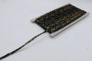 Black and Gold-Tone Metallic Choti Braid sample, design MT-5F7895EE, view 3