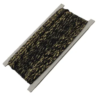 Black and Gold-Tone Metallic Choti Braid sample, design MT-5F7895EE, view 6