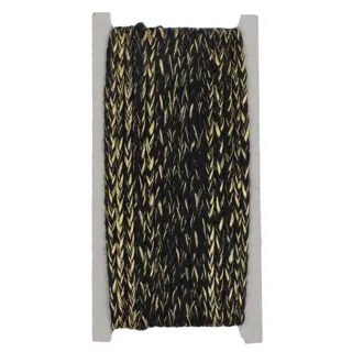 Black and Gold-Tone Metallic Choti Braid sample, design MT-5F7895EE, view 7