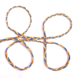Blue, Yellow, Orange and Deep Violet Choti Braid sample, design MT-63CE648C, view 2