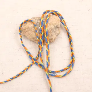 Blue, Yellow, Orange and Deep Violet Choti Braid sample, design MT-63CE648C, view 4