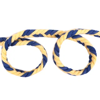 Royal Blue and Pale Yellow Chunky Choti Braid sample, design MT-A5F1F00E, view 2