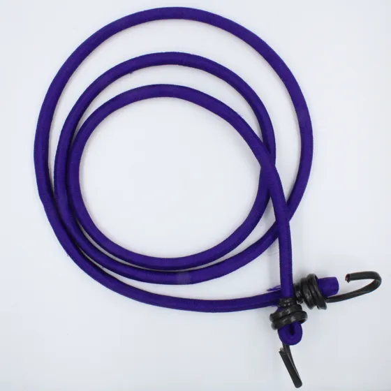 Violet-Blue Bungee Shock Cord with Hooks