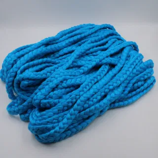 Turquoise Blue Chunky Choti Braid sample, design MT-BBDC04E8, view 2