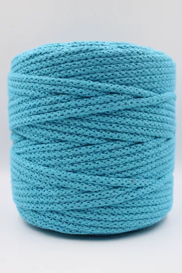 Bright Turquoise Blue Knitted Cord