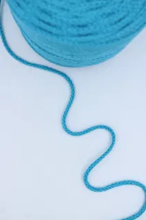 Bright Turquoise Blue Knitted Cord sample, design MT-139158DD, view 3