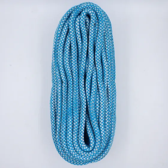 Sky Blue Mesh Covered Cord with Off-White Core