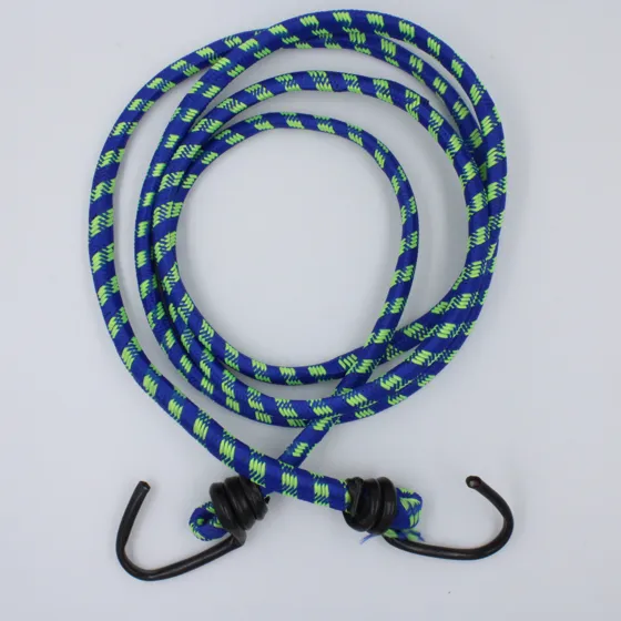 Royal Blue and Lime Green Bungee Shock Cord with Hooks