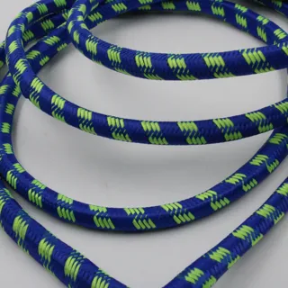 Royal Blue and Lime Green Bungee Shock Cord with Hooks sample, design MT-BDA38CFD, view 3