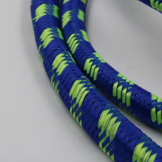 Royal Blue and Lime Green Bungee Shock Cord with Hooks sample, design MT-BDA38CFD, view 4