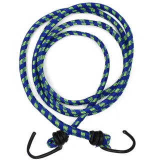 Royal Blue and Lime Green Bungee Shock Cord with Hooks sample, design MT-BDA38CFD, view 5
