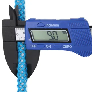 Turquoise Blue Mesh Covered Cord with Grey Core sample, design MT-F3EB91F5, view 7