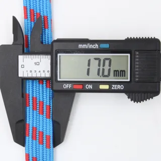 Bright Blue and Red Flat Bungee Cord with Hooks sample, design MT-E1117562, view 3