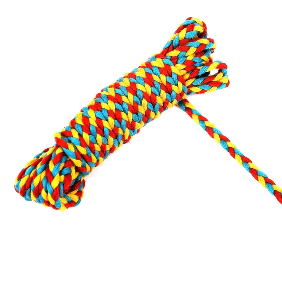 Turquoise Blue, Red and Yellow Choti Braid