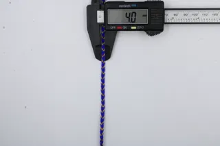 Royal Blue and Gold-Tone Metallic Choti Braid sample, design MT-5791E16B, view 5