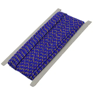 Royal Blue and Gold-Tone Metallic Choti Braid sample, design MT-5791E16B, view 6