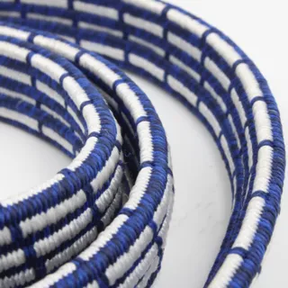 White and Blue Brick Pattern Flat Bungee Cord sample, design MT-82199C5E, view 2