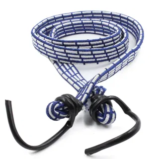 White and Blue Brick Pattern Flat Bungee Cord sample, design MT-82199C5E, view 4