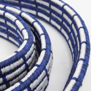 White and Blue Brick Pattern Flat Bungee Cord sample, design MT-82199C5E, view 5