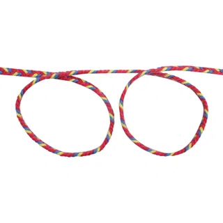 Bright Red, Blue and Yellow Choti Braid sample, design MT-C7EF9A6B, view 2
