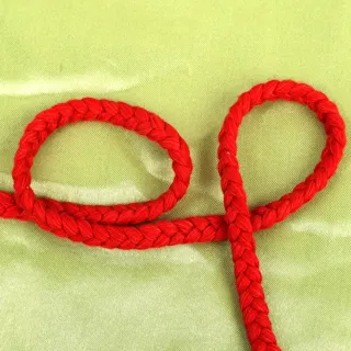 Vivid Red Full Chevron Choti Braid sample, design MT-FF86E4FE, view 4