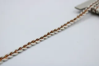 Cream and Copper Brown Khajuri Braided Trim sample, design MT-C6AC2E7C, view 4