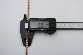 Cream and Copper Brown Khajuri Braided Trim sample, design MT-C6AC2E7C, view 7