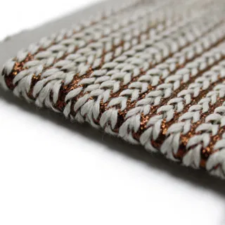 Cream and Copper Brown Khajuri Braided Trim sample, design MT-C6AC2E7C, view 9