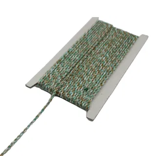 Brown, Sea Green and White 2-Ply Twisted Macrame Cord sample, design MT-2CFCA90D, view 6