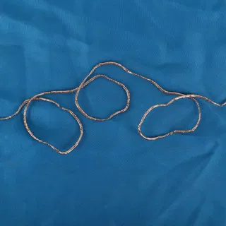 Copper Brown Fine Metallic Braided Cord sample, design MT-980B6B3E, view 4