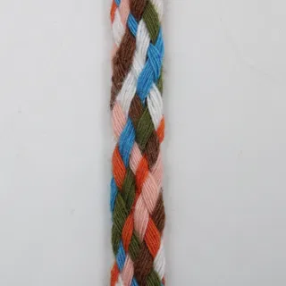 Brown, Powder Pink and Olive Green Braided Drawstring Cord sample, design MT-5B917FC7, view 3