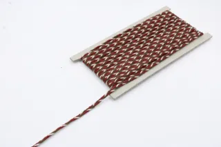 Rust Red, Brown and White Choti Braid sample, design MT-EB37CAE0, view 3