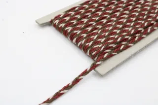 Rust Red, Brown and White Choti Braid sample, design MT-EB37CAE0, view 4
