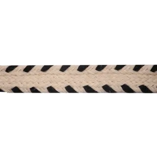 Cream and Black Wide Chevron Braided Trim sample, design MT-51DF01F5, view 3